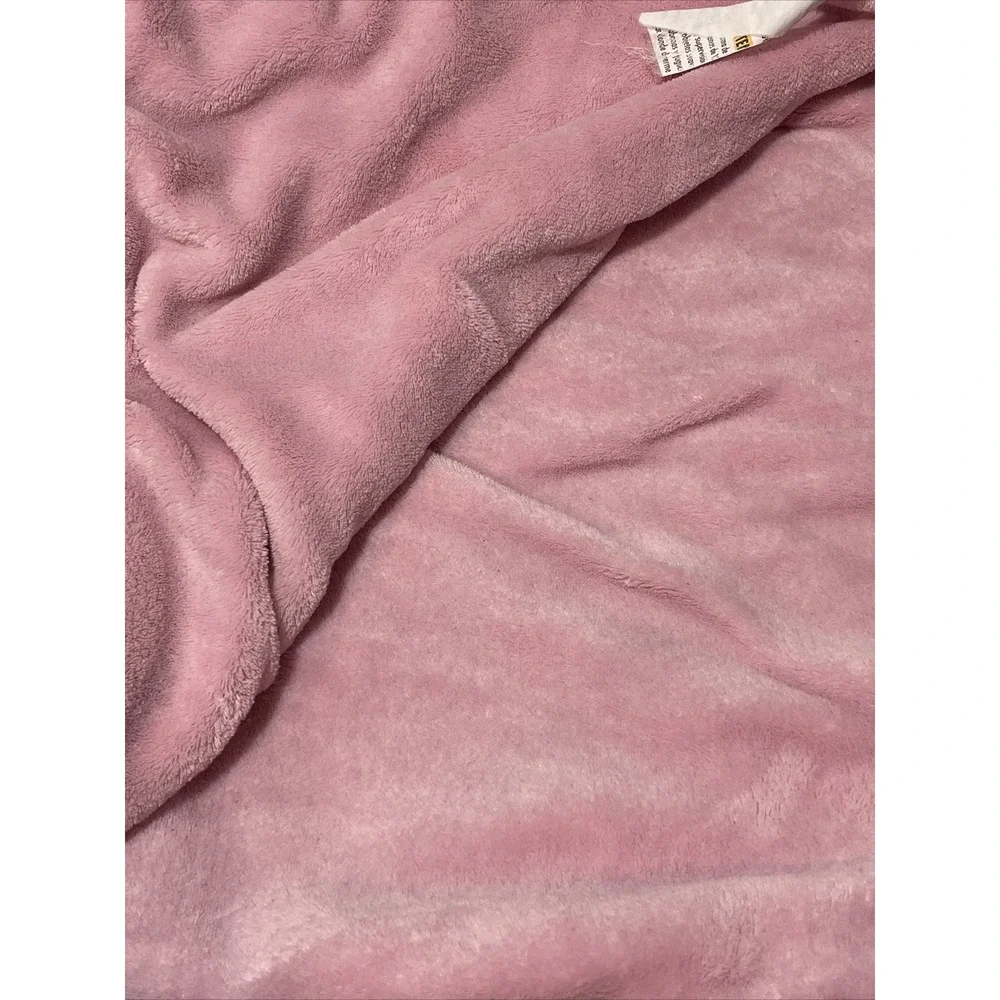 Just Born plush baby blanket white pink Purple Gray hearts